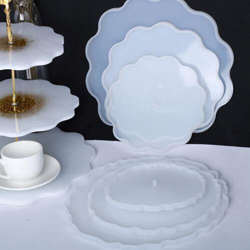 DIY Crystal Silicone Mold Three-layer Fruit Plate Tea Plate