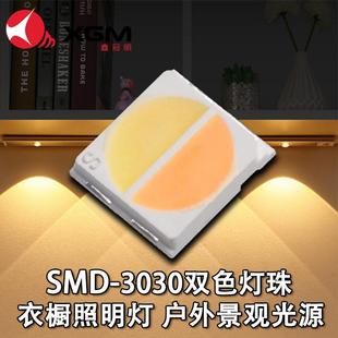 303正白暖白双色温灯灯珠衣照明灯户外景AEG观橱小夜灯光源30300