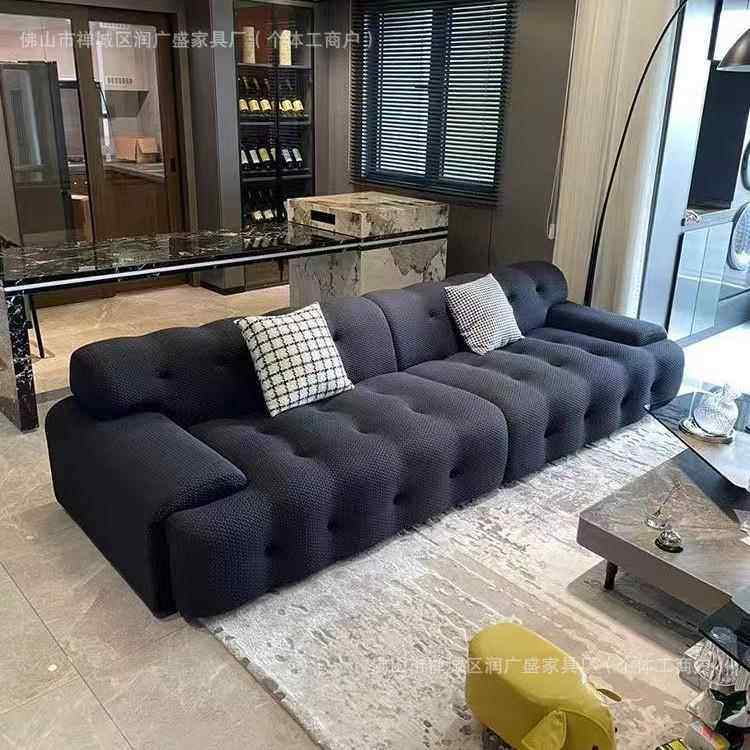 润广盛意式极简罗奇堡沙发写意空间现代简约设计师沙发3D面料沙发