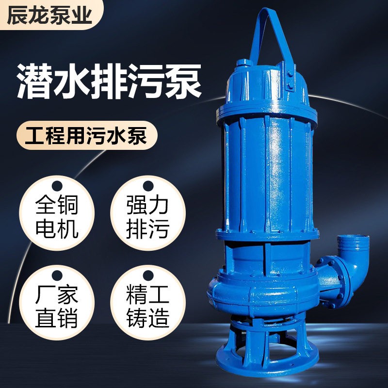 工业排污泵380v小型扬程潜水泵大流量化粪池污水泵搅匀排污水泵