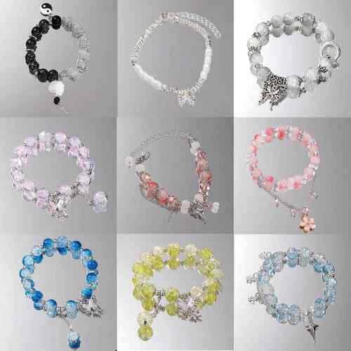 Glass butterfly bracelet for women ins琉璃蝴蝶手串闺蜜手錬女