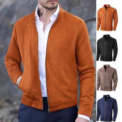Long sleeved stand up collar cardigan jacket for