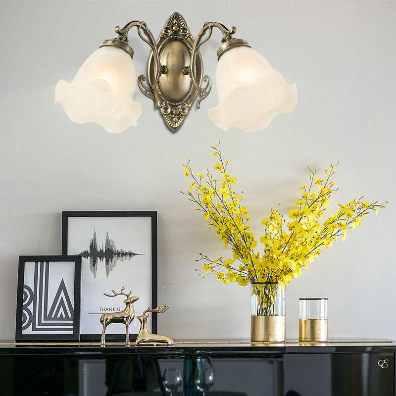 美式壁灯大气客厅灯电视背景墙灯楼梯过道温馨卧室灯床头简欧壁灯