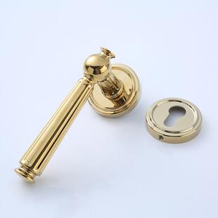 金色卧室分体锁静音门锁法式 房间木门锁家用门把手 轻奢欧式
