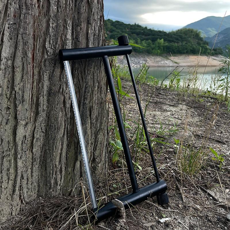 户外野营折叠锯子烧烤木柴锯伐木切割露营便携快拆手工弓锯求生锯