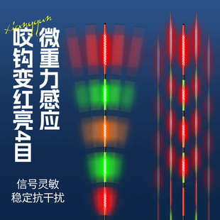 LED夜光漂尾双排灯珠425/316超灵敏极细尾咬钩变色led电子漂漂尾