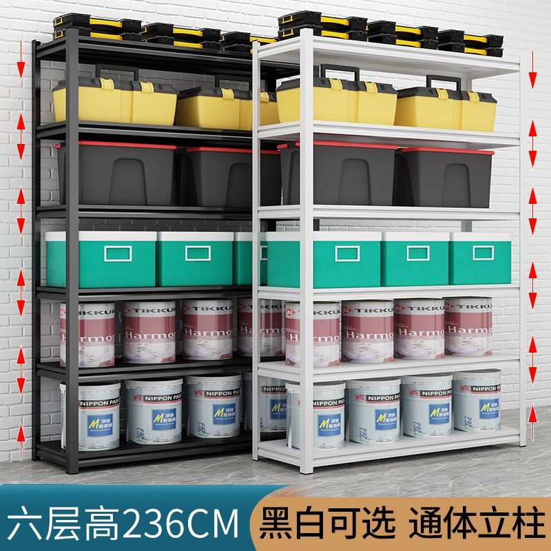 货架仓储家用落地置物架超市多层角钢加厚仓库储物多功能展示架子