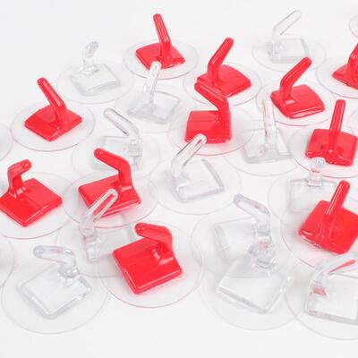 Mini transparent adhesive hooks for bathroom mirrors, wall-m