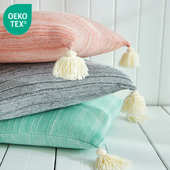 伊莱恩新款 棉流苏毛线抱枕靠枕套厂家现货不含税