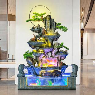 庭院鱼池假山喷泉流水摆件室内客厅办公室招财水景山水装饰摆件品