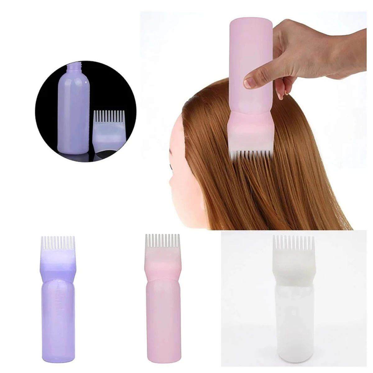 Barber Dyeing Bottle Shampoo Oil Applicator Brush Scalp Trea - 实物图