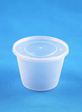 梅洋15391快餐碗 一次性外卖打包碗塑料圆形外卖餐盒500ml 450套