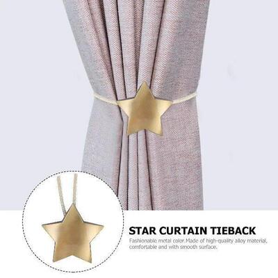 Decorative Draperies Holdbacks Star Curtain Magnetic Buckle