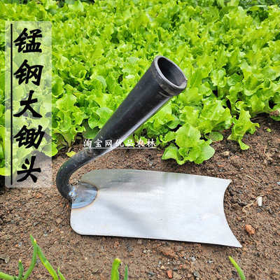 锰钢锄头锰钢锄草大田除草锄地专用大号锄头农村家用锄草锄地工具