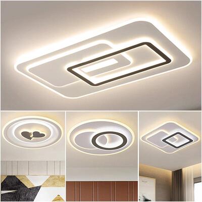 led吸顶灯现代简约款客厅具2灯025NEE年新大气长方形卧灯室套餐超