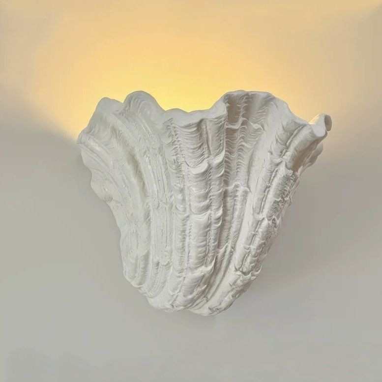 背景法式墙过道贝壳壁灯高级灯古风中设计师氛围楼梯明装感石膏