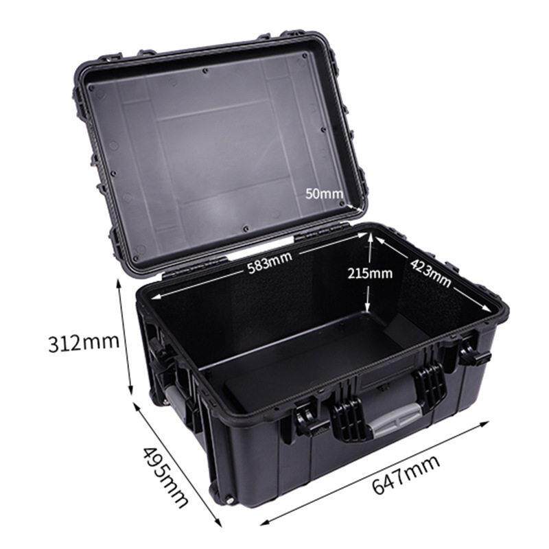 中大型摄影设备仪器防护箱D6531拉杆安全工具箱IP67防水密封箱