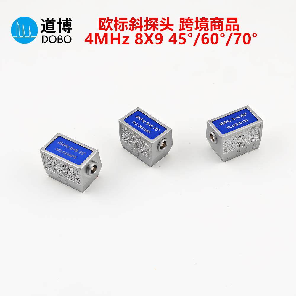 欧标超音波斜监视器4MHz8x9 60°钢结构焊缝无失真检测UT探伤仪监