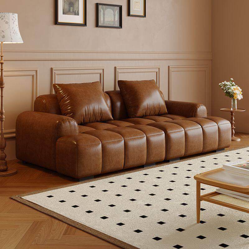 复古风猫抓油蜡皮泡芙沙发客厅小户型家用公寓直排帆船方块沙发,住宅家具,布艺沙发,淘宝优惠券,粉丝福利购,淘宝优惠卷