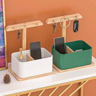 玄关钥匙收纳盒入户门桌面摆件挂架卧室客厅房间杂物收纳整理盒