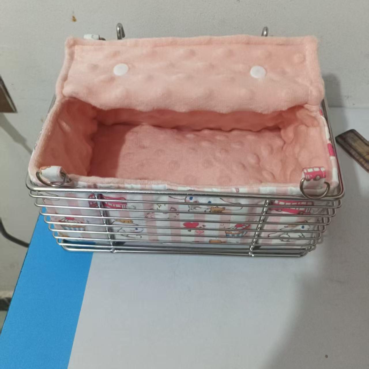 蜜袋鼯棉窝不锈钢挂窝挂篮加厚四季保暖透气两用加绒仓鼠金丝熊窝