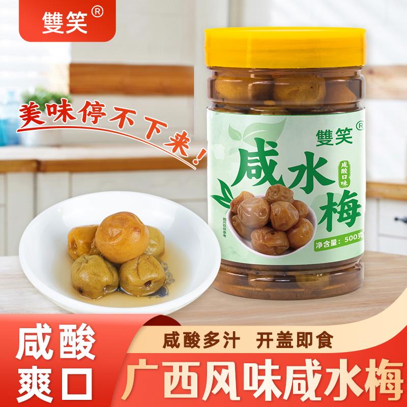 广西咸水梅酸咸梅腌制青梅子500g咸酸梅果盐水梅盐渍梅肉泡水