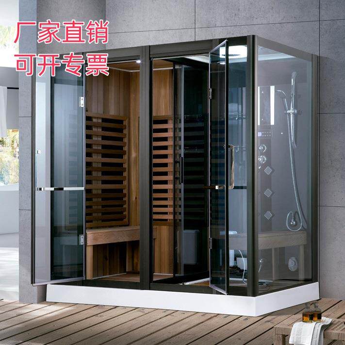 浴室整体淋浴房蒸汽房按摩房沐浴房带浴缸一体式卫生间家用洗澡房