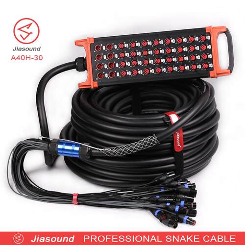 40路舞台电缆接线盒子30米/调音台音频信号缆线Snake Cable