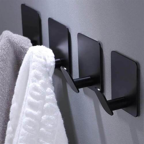 4/1pcs Stainless Steel Bathroom Robe Hooks Adhesive Wall Hoo