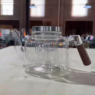 高硼硅玻璃茶壶泡家用办公室滤把通用Z 侧把壶茶过水壶耐热茶具侧