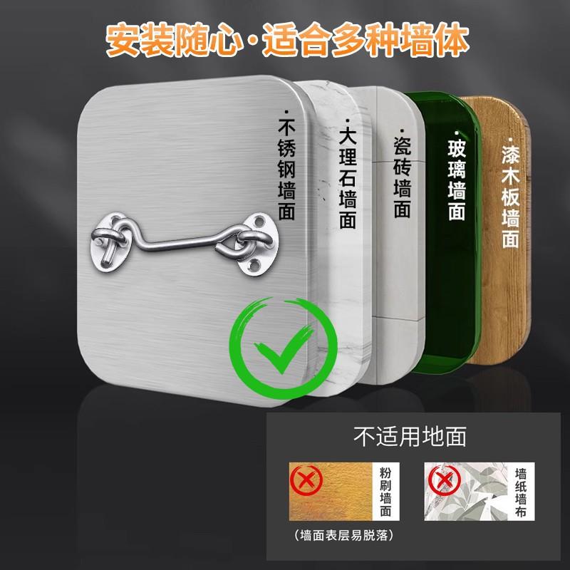 推1拉玻璃门锁卡挂扣推拉门锁扣插销栓门扣风免打门孔老式窗户钩