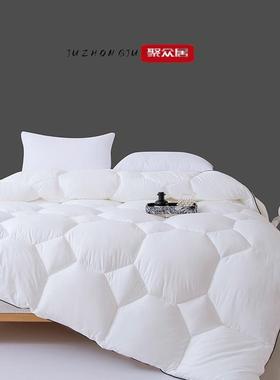 保暖羽丝绒被加子冬被厚暖春秋九孔被芯丝太空棉GUE被四季通保用1