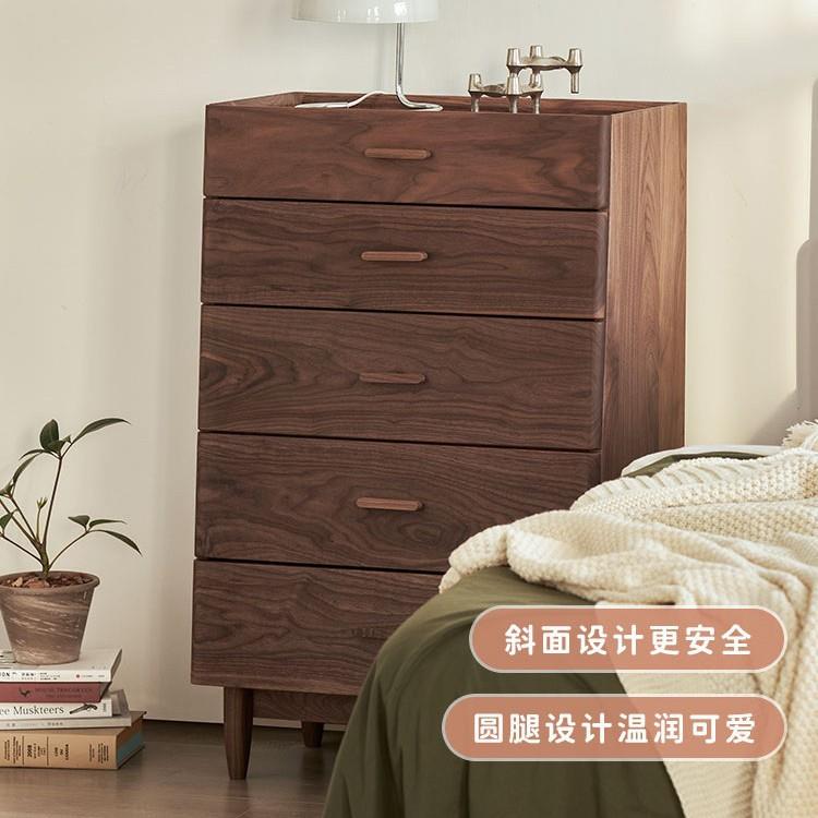 日式实木家斗用卧一室斗柜体储物床边柜客多厅功能多层0304-1收纳