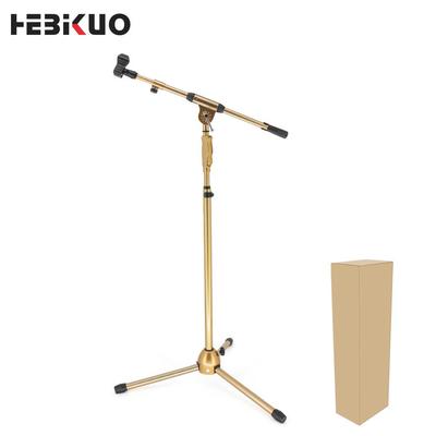重型唛架锌合金座全金属麦克风支架手按升降唛架厂家现货秒发