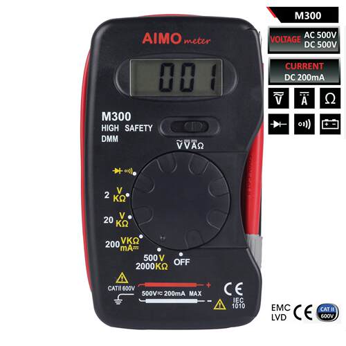 AIMOMETER M300 2000字笔记本型小型手持数字万用表