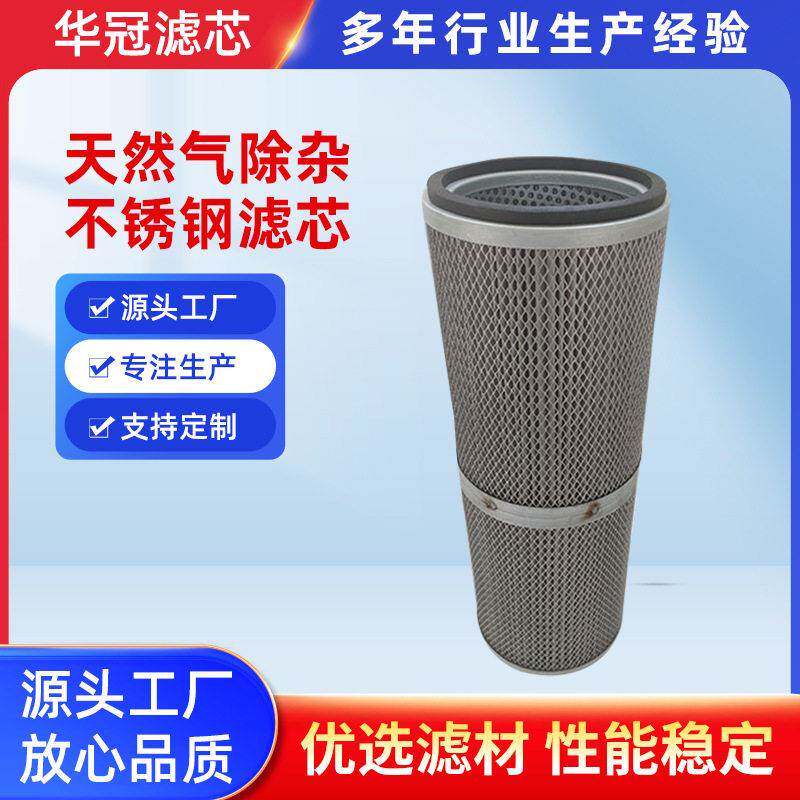 天然气除杂不锈钢滤芯燃气输配过滤管道除杂滤筒滤芯折叠燃气滤芯