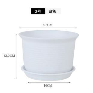 大口径树脂花盆加厚耐用仿陶瓷矮胖加仑多肉控根塑料花盆家用