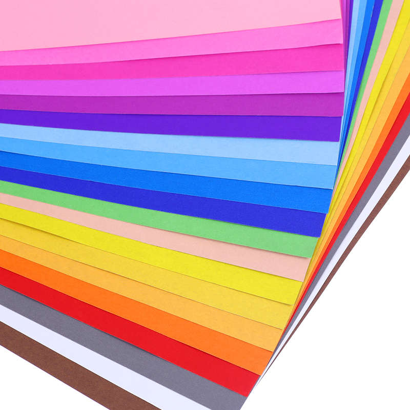 包邮4k8k彩色卡纸200g克重厚硬卡纸4开大张diy手工纸彩纸贺卡纸