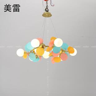 北客厅吊灯欧灯具网红MLD 创意餐吊灯温馨卧室马卡厅 D022ins个性