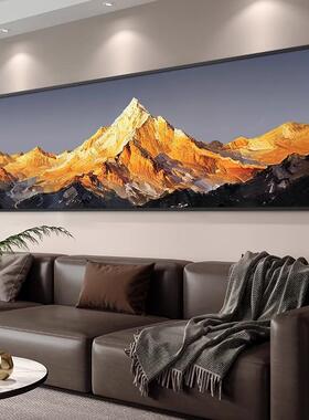 背WRT-2042手靠金山《》绘油画轻客厅装饰画沙发背景墙肌理画奢办