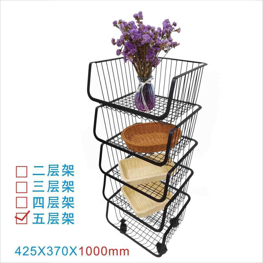 DS-SNL厨房蔬收纳厨房置置物架家用多用途物架客架厅落地带轮子收