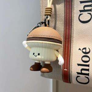 可爱蘑菇挂件创意耳机钥匙收纳包卡通钥匙扣矽胶多功能迷你零钱包