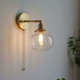 北欧日式 黄铜壁灯现代客厅背景墙卫生间玻璃南瓜床头过道创意壁灯
