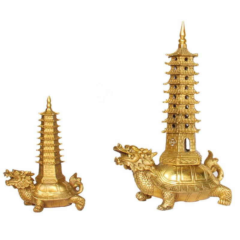 杨铜记 工艺品 龙龟文昌塔 摆件 铜葫芦龙龟