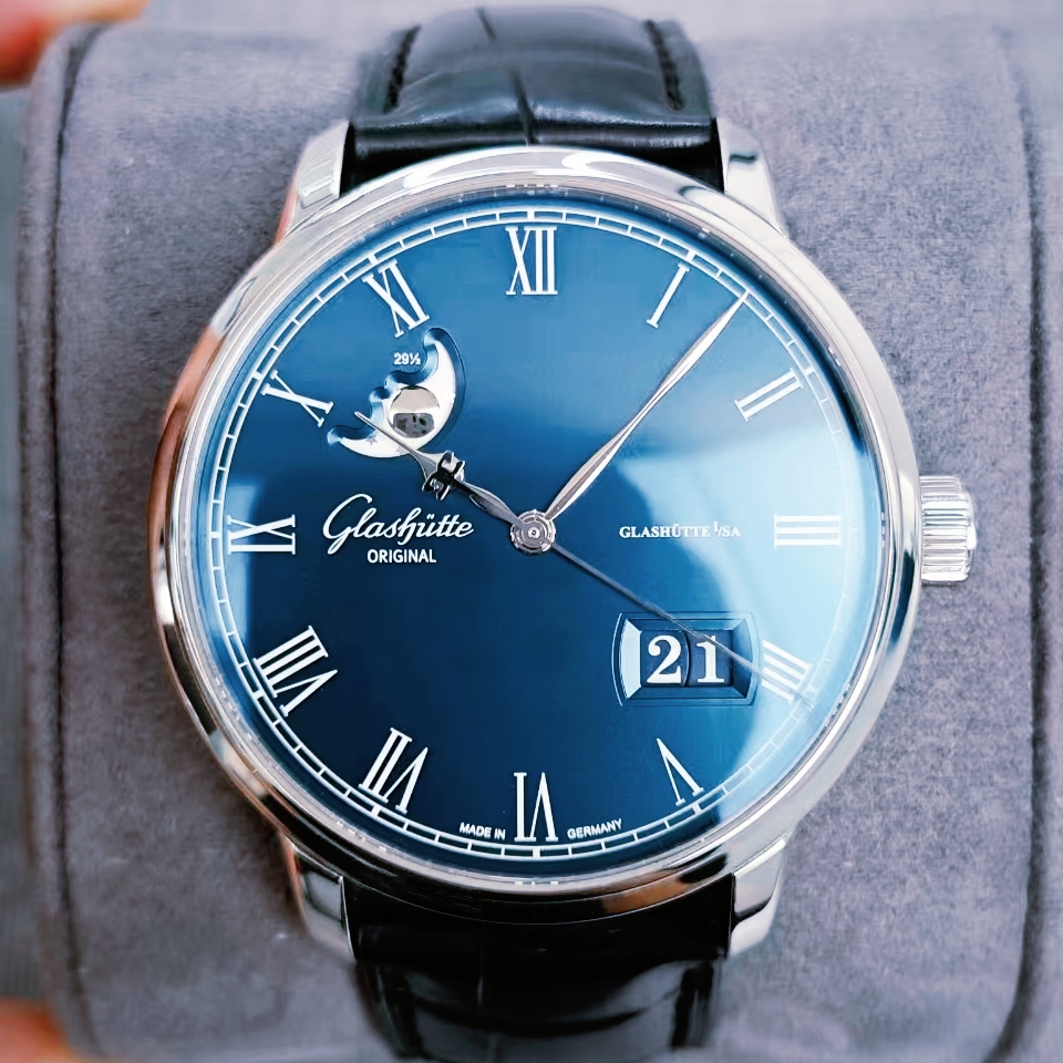 公价80500】98新格拉苏蒂原创议员100-04-05-12-30自动机械男手表