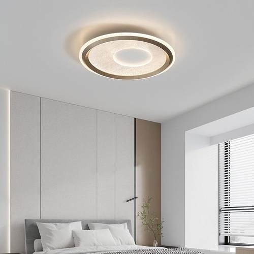 意式极简卧室灯简约现代大气主卧书房灯全光谱圆形智能吸顶灯灯具