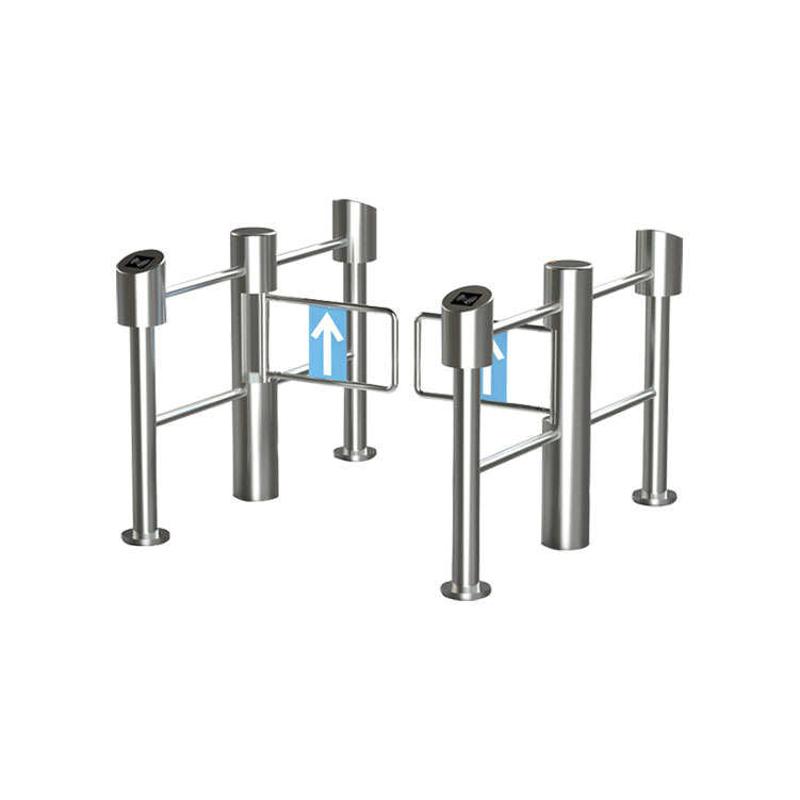 圆柱小摆闸不锈钢摆臂自动感应开门刷卡人脸识别智能人行通道门禁