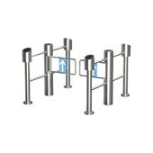 圆柱小摆闸不锈钢摆臂自动感应开门刷卡人脸识别智能人行通道门禁