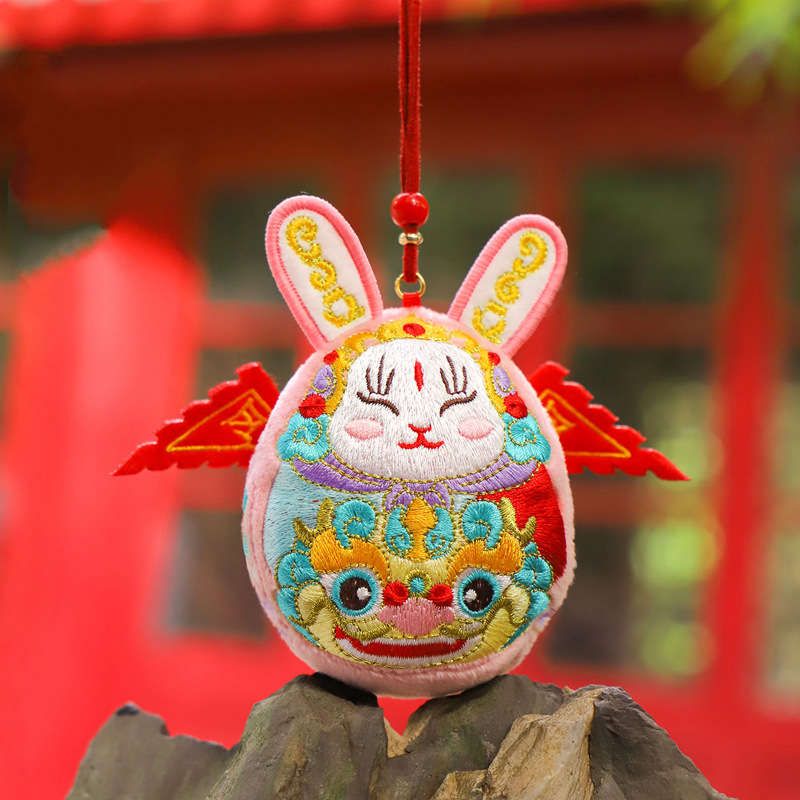 刺绣挂饰金榜题名中考高考平安祈福香囊挂饰挂件兔儿爷礼盒香包