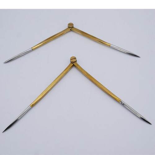 IMPA37101213 航海船用海图铜划规分规圆规量规两脚规170mm 200mm